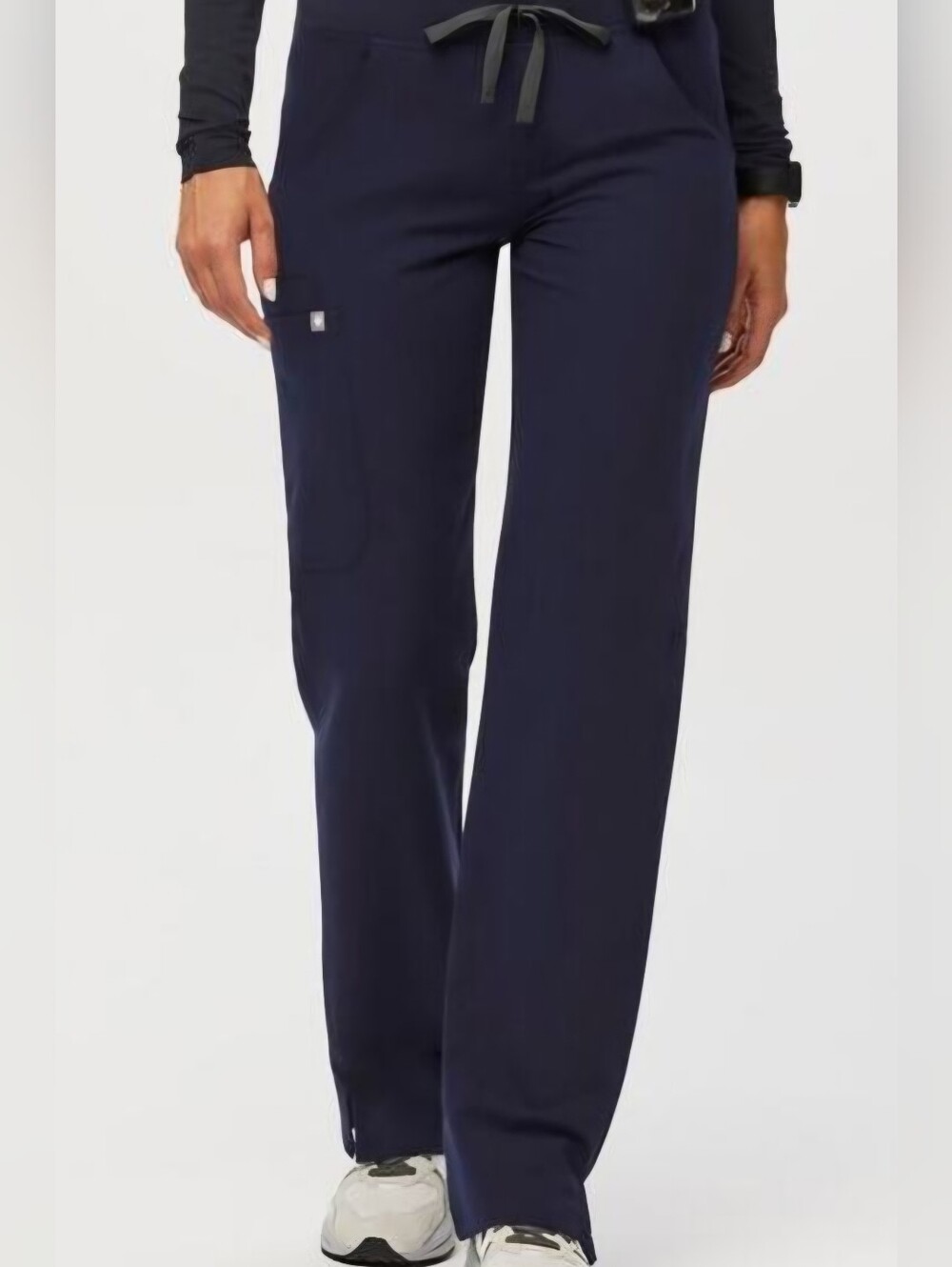 Figs Straight Leg Scrub Pants in Navy